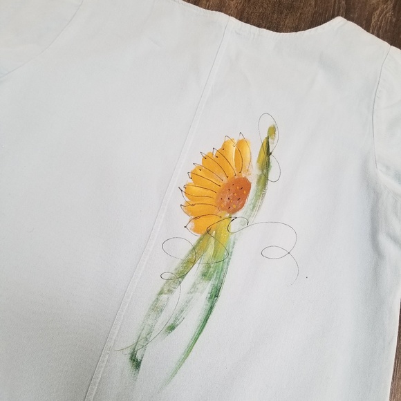 Sunflower Handpainted Dress - small - Picture 5 of 7